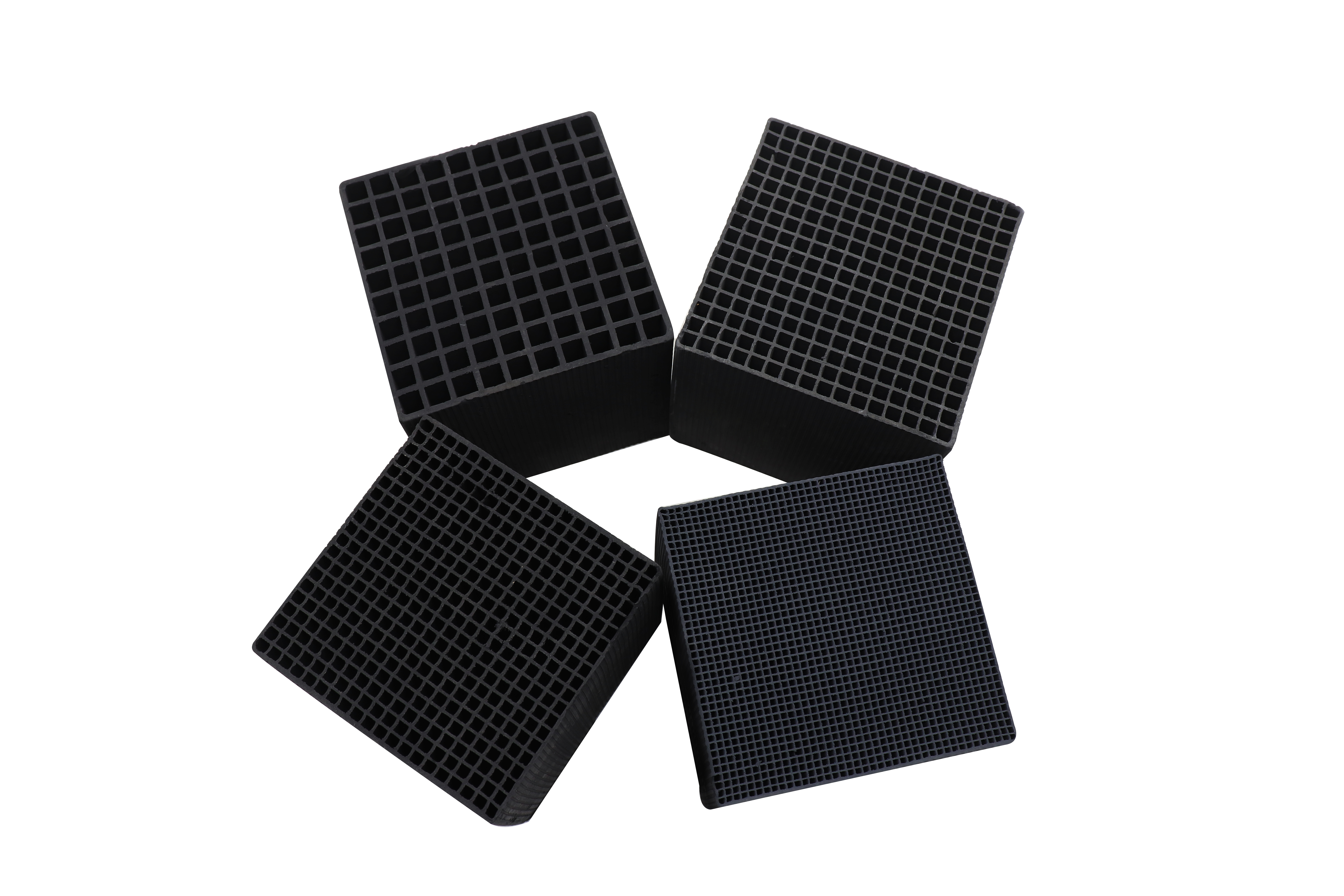 What are the primary functions of honeycomb activated carbon in gas purification?